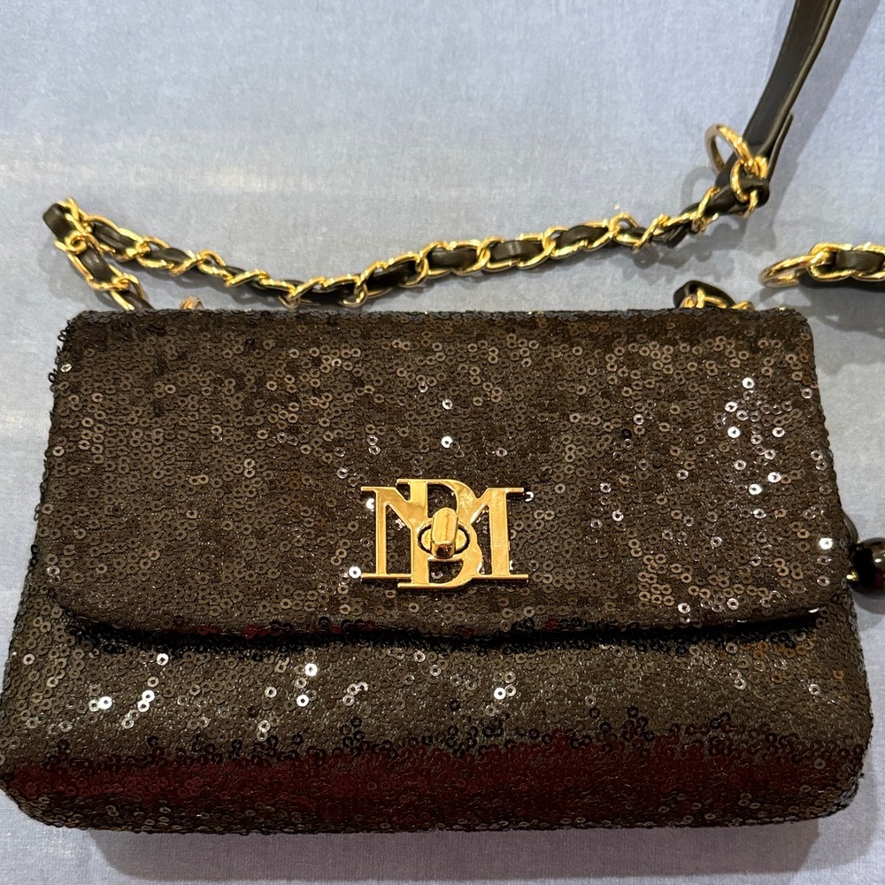 Badgley Mischka black Sequin Pearl Crossbody/ShoulderBag